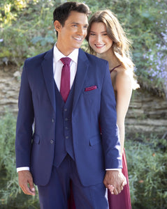 Custom Tailored Cobalt Blue Suit with Notch Lapel